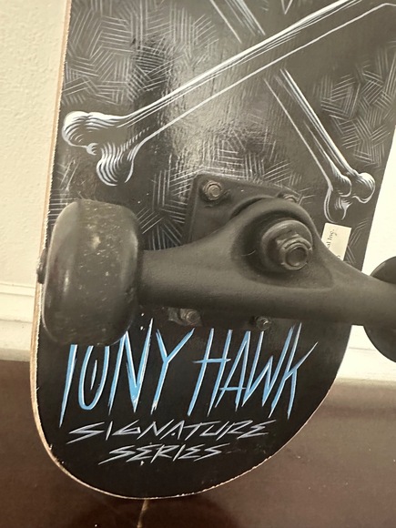 Tony Hawk Other - Tony Hawk Skateboard Bones Wheels Blue Black Signature Series Graphic Bones